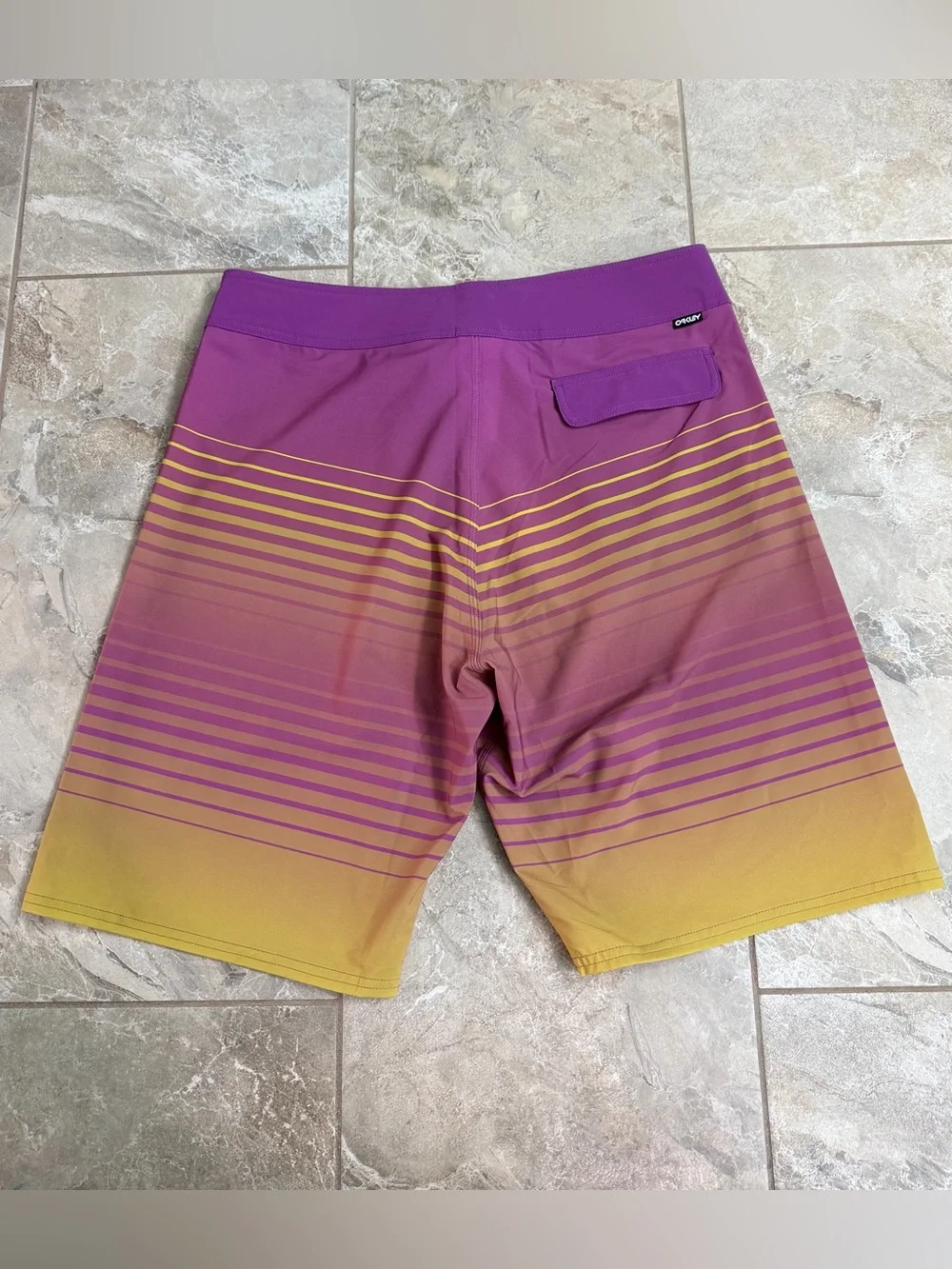 Oakley Fade Out 21” RC Boardshorts Purple and Yellow